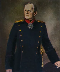 Helmuth von Moltke 1800-1891. - Maleri av Lenbach, 1934.