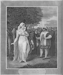Henry VIII i raseri med kansleren som kom for å gripe Catherine Parr, 1838