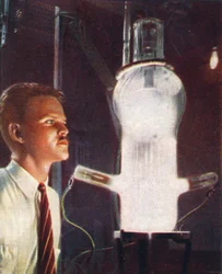 Høyeffekts nett-glødende rør, 1938