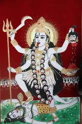 Hindu-gudinnen Kali, Kathmandu, Nepal