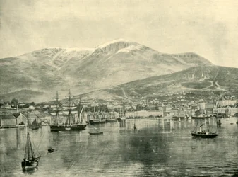 Hobart, fra bukten, 1901.