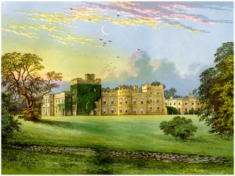 Hornby Castle, Yorkshire, hjemmet til hertugen av Leeds, c1880.