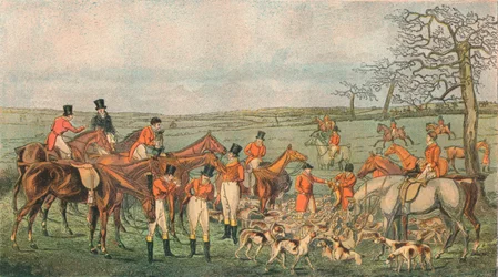 Jakt i Leicestershire, 1827 - In At The Death, 1890.