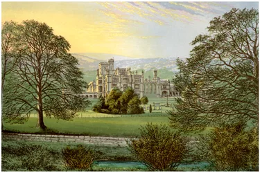 Ilam Hall, Staffordshire, hjemmet til Hanbury-familien, c1880