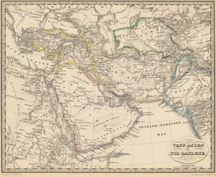 Illustrasjon hentet fra boken Atlas over alle Jordens Dele av ukjent forfatter og utgitt av Chr. Steen & Søn (Kjøbenhavn, 1857)