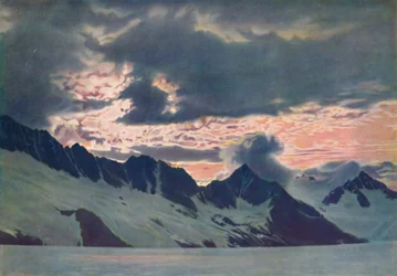 In the Wake of the Dawn: Green Mists Seen on Alpine Peak and Valley, c1935