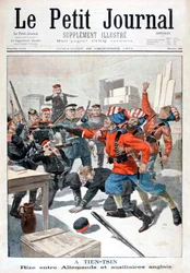 Hendelse mellom tyske tropper og britiske hjelpesoldater, Tientsin, Kina, 1901