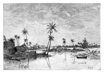 Indisk bosetning på øyene San Blas Bay, ca 1890