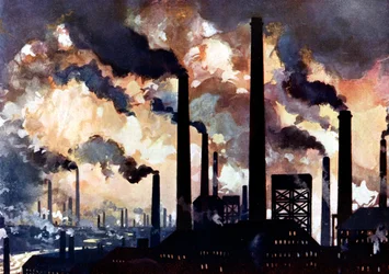 Industriell polltion, Sheffield, Yorkshire, c1925