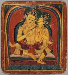 Innvielseskort Tsakalis: Akashagarbha, tidlig 1400-tall