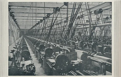 Interiør av Cotton Mill, 1910