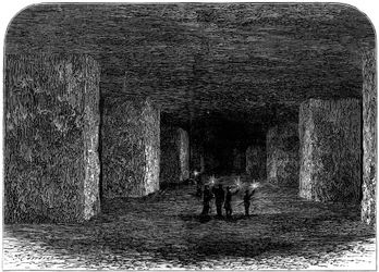 Interiør av Marston Salt Mine, Northwich, Cheshire, England, c1880