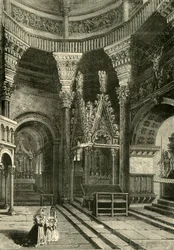 Interiøret i katedralen i Spalatro, tidligere tempelet til Diokletians palass, 1890.