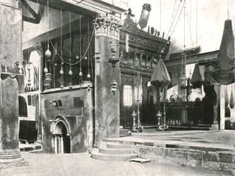 Interiør av Fødselskirken, Betlehem, Palestina, 1895.