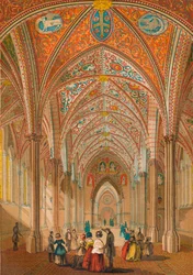 Interiør i Temple Church, c1845, 1864