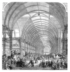 Innvendig utsikt over Manchester-utstillingen, 1857 sent på 1800-tallet