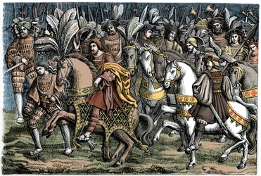 Intervju mellom Francis I og Henry VIII, på Field of the Cloth of Gold, 1520, 1870.