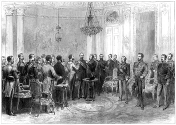 Investitur av marskalk MacMahon med den spanske ordenen av det gylne skinn, 1875
