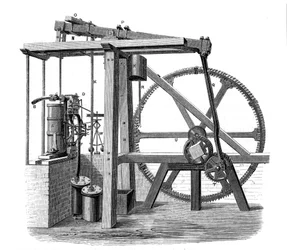 James Watts prototype-dampmaskin Old Bess, ca. 1778