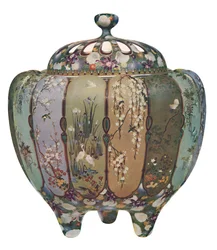 Japansk røkelsesbrenner - Cloisonné ware, 1914.