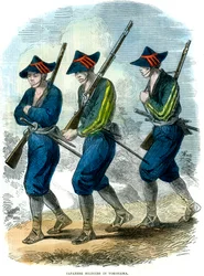 Japanske soldater i Yokohama, Japan, 1865
