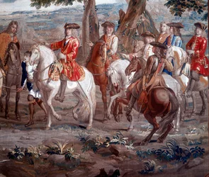 John Churchill, hertug av Marlborough 1650-1722 engelsk soldat, i slaget ved Blenheim, 1704