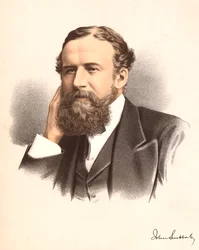 John Lubbock , første baron Avebury , engelsk bankmann, arkeolog, naturforsker og politiker, c1880