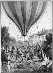 Joseph Louis Gay-Lussac gjør en ballongoppstigning fra Paris, 14. september 1804 1910