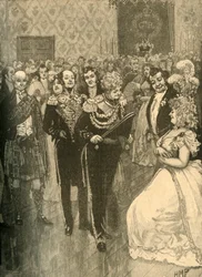 Kong George IV holder en levee i Holyrood Palace, Edinburgh, 1822 c1890.