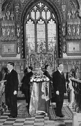 Kong George V liggende i staten, Church of St Mary Magdalene, Sandringham, Norfolk, januar 1936