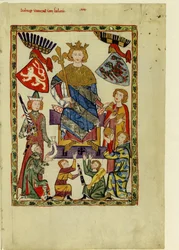Kong Wenceslaus II av Böhmen fra Codex Manesse, mellom 1305 og 1340