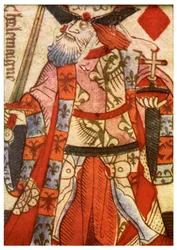 King of Diamonds fra en fransk pakke med spillekort, c1500 1956
