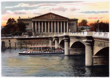 Deputertkammeret og Pont de la Concorde, Paris, c1900