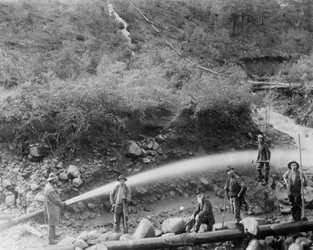 La Grange Mine Crew, California, 1890-tallet.