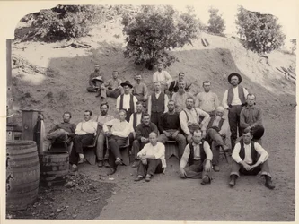 La Grange Mine Crew, California, 1900-tallet.