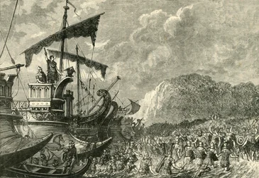 Landing av Julius Caesar i Storbritannia, 1890.