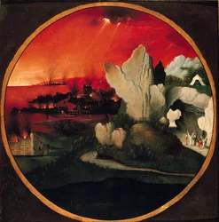 Landskap med ødeleggelsen av Sodoma og Gomorra, 1520
