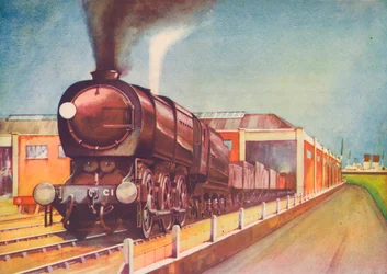 Siste Austerity Freight Engine, S.R., ved Southampton Docks, 1940