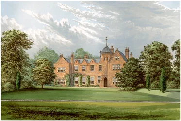 Lea, Lincolnshire, hjemmet til Baronet Anderson, c1880