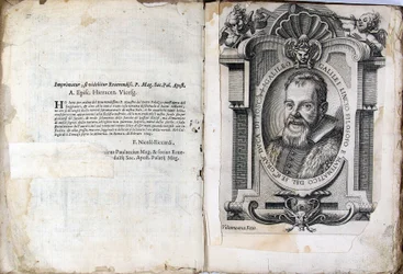 Blad av bok Assayer Il Saggiatore av Galileo Galilei, 1623