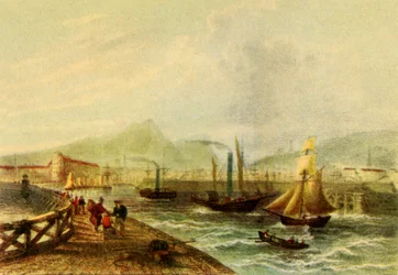 Leith Harbour, c1840, 1942.