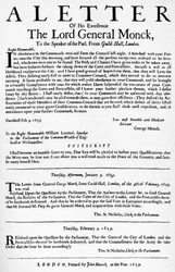 Brev fra general Monck til taleren for Underhuset, 1659 1903