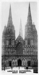 Lichfield Cathedral, West Front, Staffordshire, ca 1920-tallet
