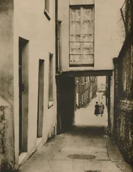 Ser nedover Strand Lane mot elven, c1935.