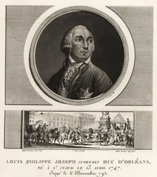 Louis Philippe II, hertug av Orleans (1747-1789), fransk hertug giljotinert under terrorregimet