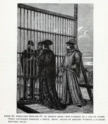 Louis XI overtaler Edvard IV til å reise hjem med en sum penger, 1882