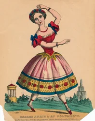 Madame Auriol som Columbine, c1849.