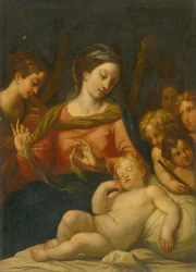 Madonna med barn blant barn