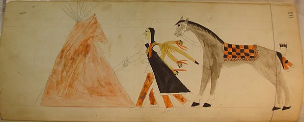 Maffet Ledger: Indisk og hest, ca. 1874-81.