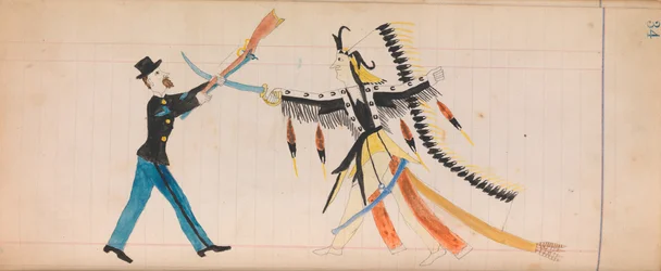 Maffet Ledger: Indisk sjef og soldat, ca. 1874-81.